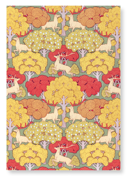 DEER AND TREES (1897): Pattern Art Print