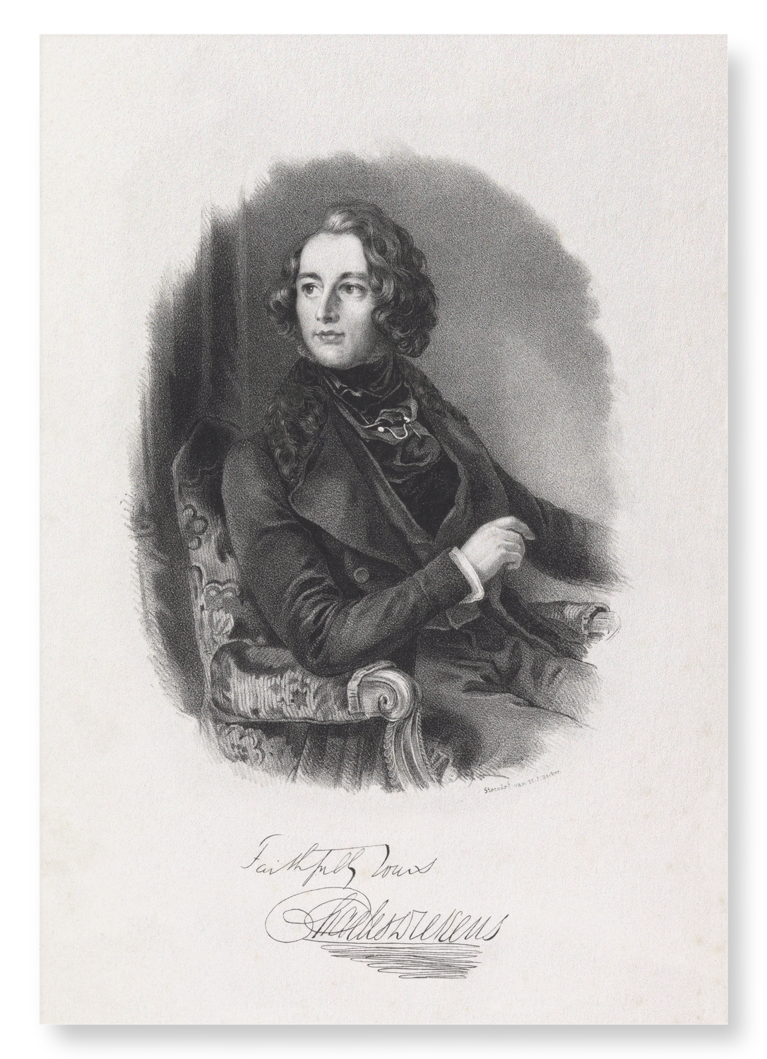 PORTRAIT OF CHARLES DICKENS (1839): Painting Art Print