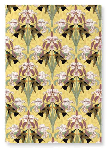 HUMMINGBIRDS AND ORCHIDS (1897): Pattern Art Print
