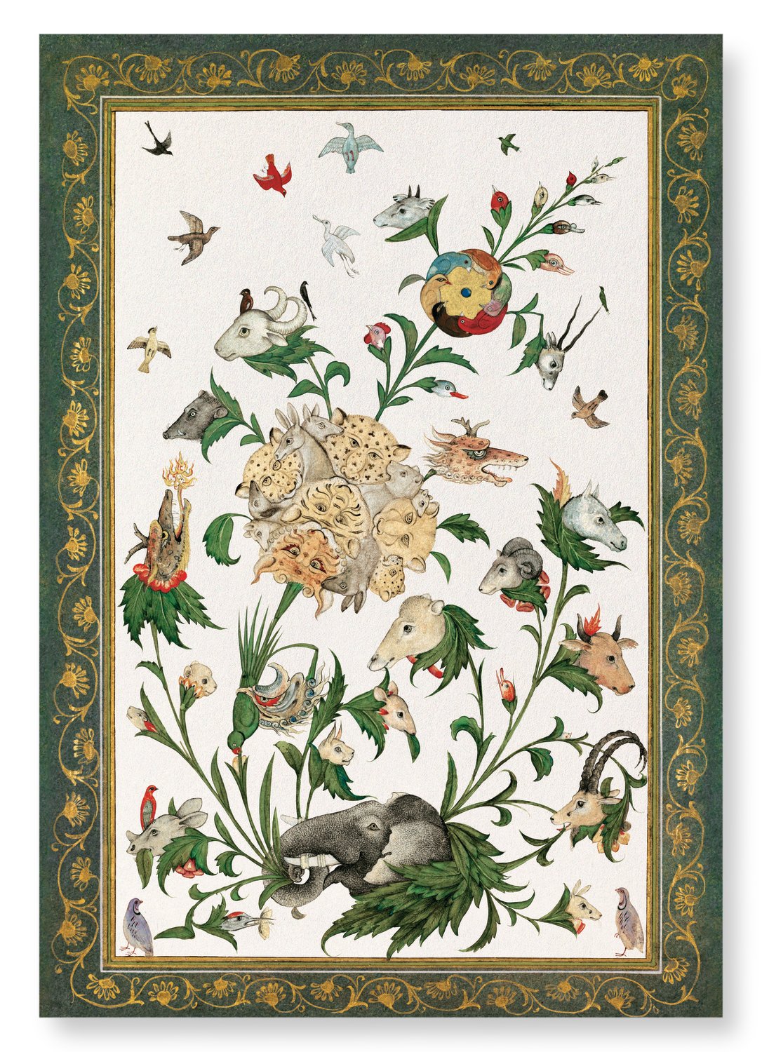 FLORAL FANTASY: ANIMALS & BIRDS (EARLY 17TH C.): Painting Art Print