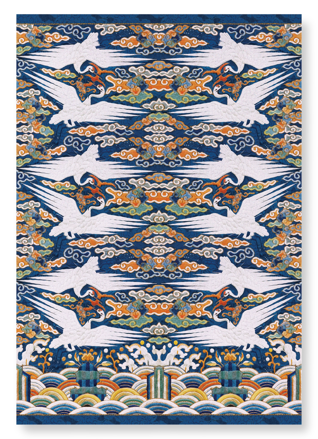 KOREAN RANK BADGE OF CRANES (19TH C.): Pattern Art Print
