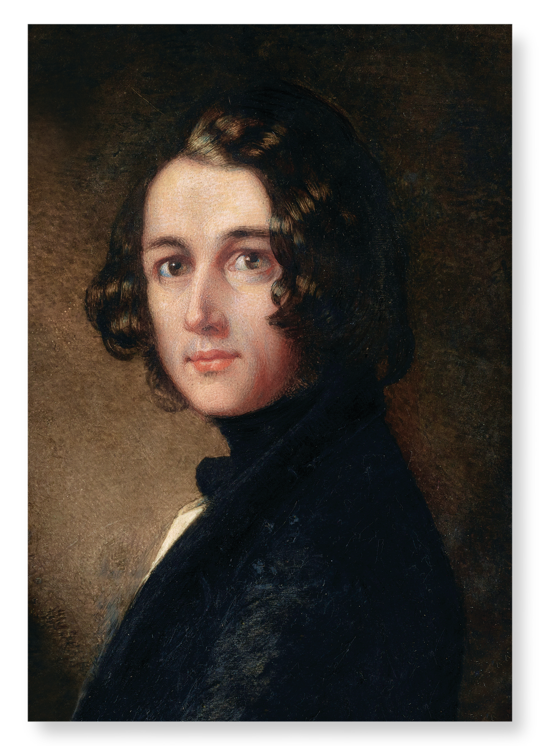 CHARLES DICKENS PORTRAIT BY MARGARET GILLIES (1843): Painting Art Print