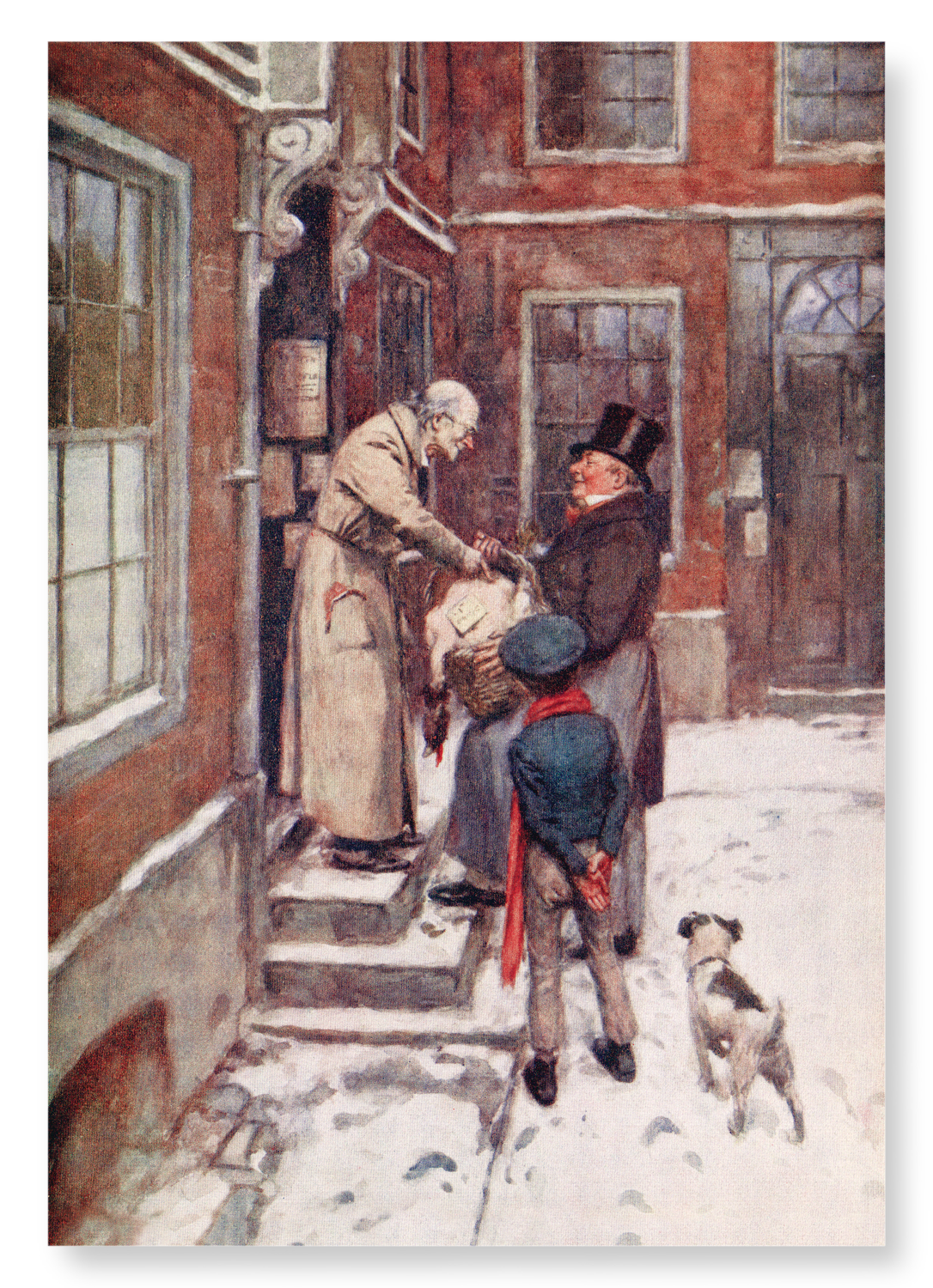 A CHRISTMAS CAROL (C.1910): Painting Art Print