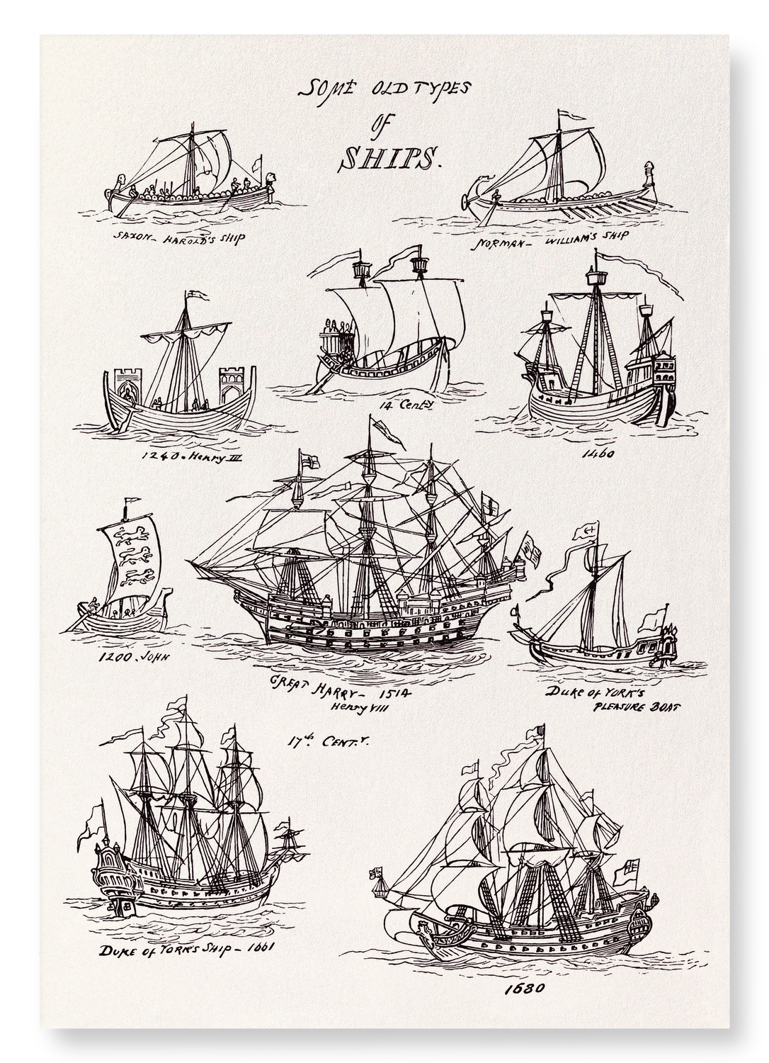 SEA PICTURES DRAWN WITH PEN AND PENCIL (1882): Victorian Art Print
