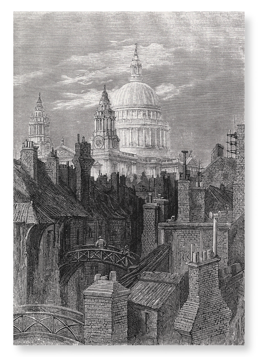 ST PAUL’S FROM THE BREWERY BRIDGE (1873): Painting Art Print