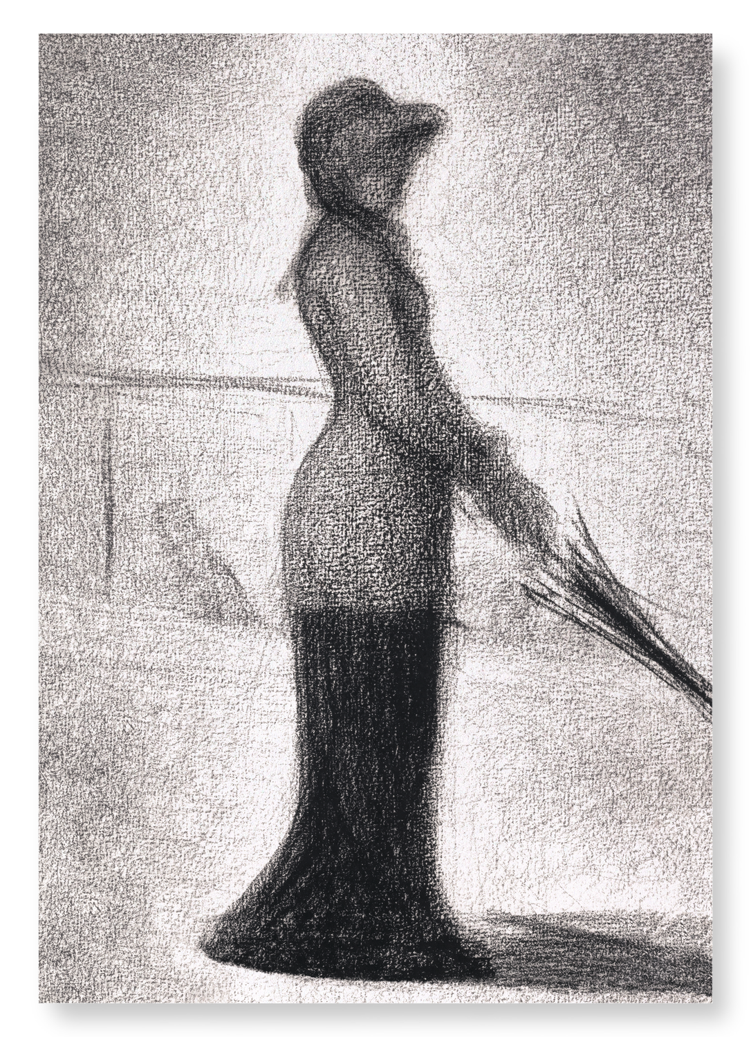 WOMAN WITH AN UMBRELLA (1884-1886): Painting Art Print