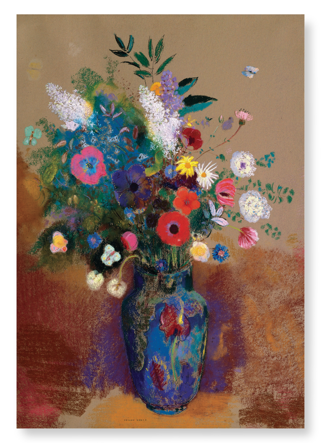 BOUQUET OF FLOWERS (1900-1905): Painting Art Print