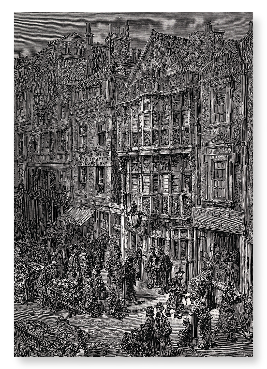 BISHOPSGATE STREET (1873): Painting Art Print
