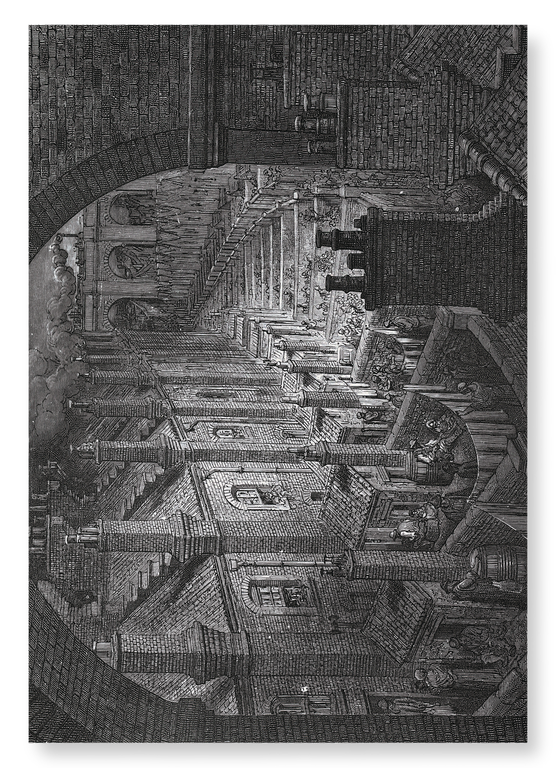 OVER LONDON - BY RAIL (1873): Painting Art Print