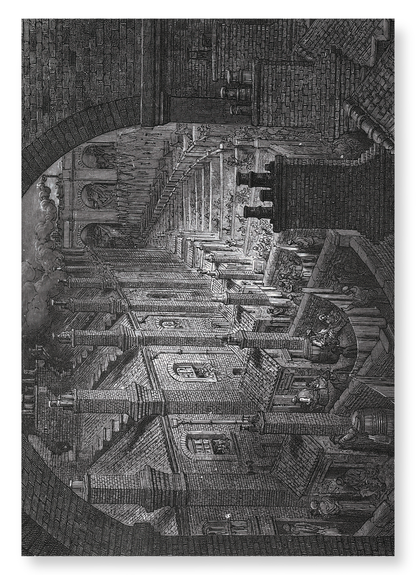 OVER LONDON - BY RAIL (1873): Painting Art Print
