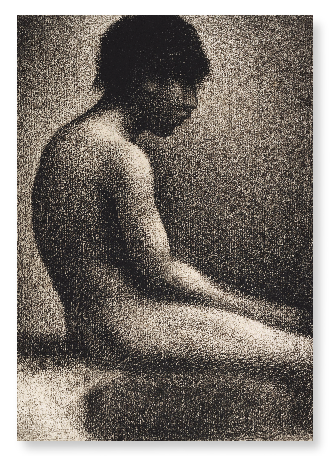 SEATED YOUTH, STUDY FOR 'BATHERS AT ASNIÈRES' (1883): Painting Art Print