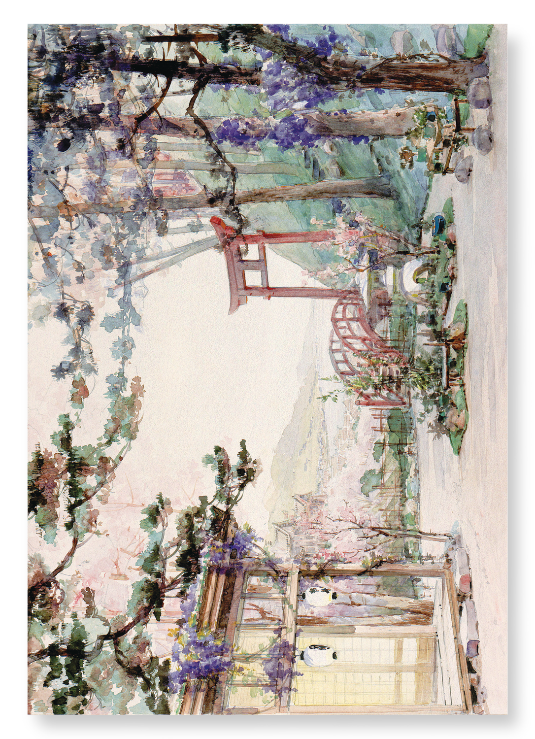 SET DESIGN FOR MADAMA BUTTERFLY (1906): Painting Art Print