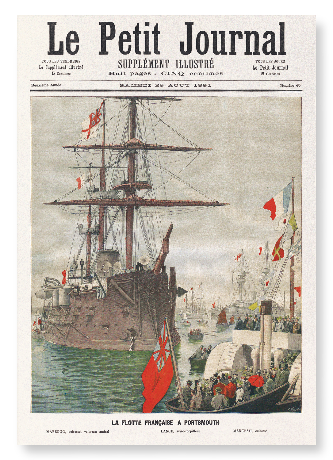 COUVERTURE DU PETIT JOURNAL (1891): Painting Art Print