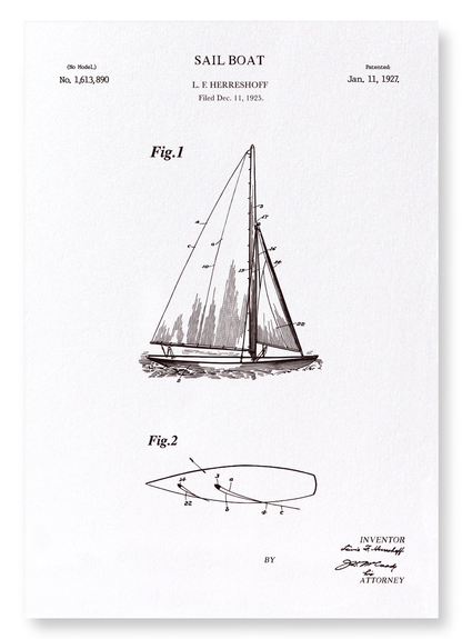 BREVET DE VOILE (1927): Patent Art Print