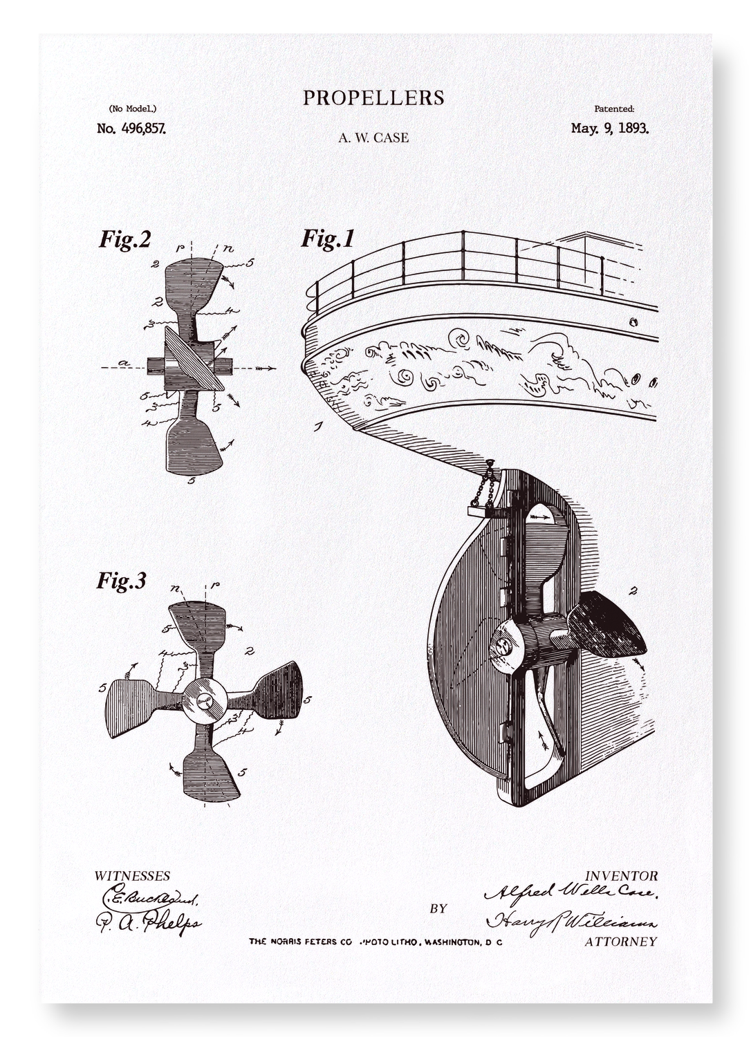 BREVET D'HÉLICES (1893): Patent Art Print