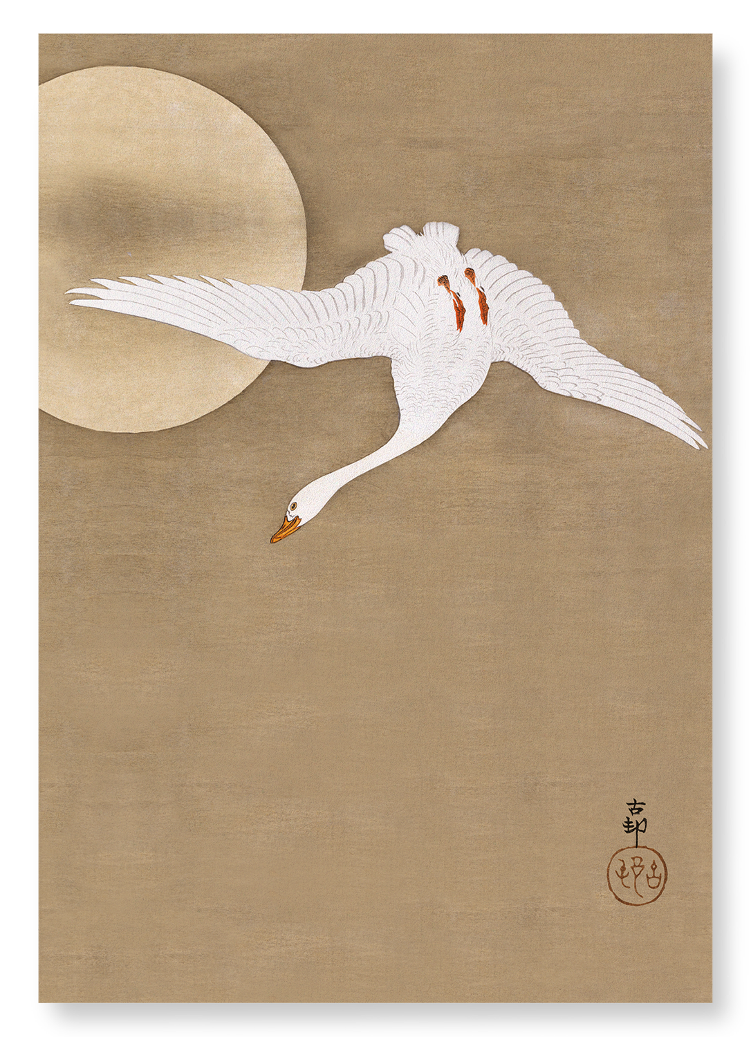GOOSE IN FLIGHT: Japanese Art Print