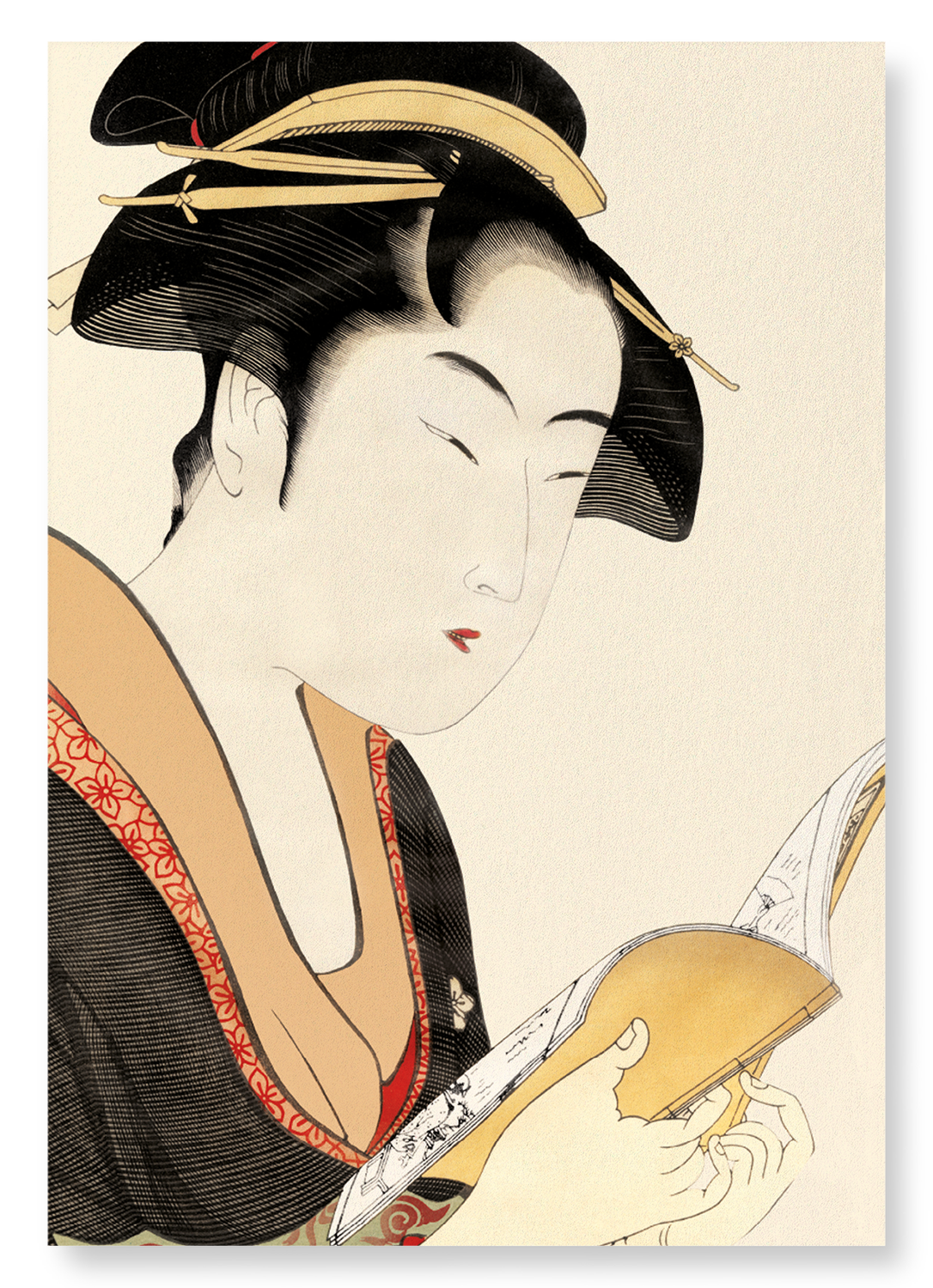 JAPANESE BEAUTY READING: Japanese Art Print