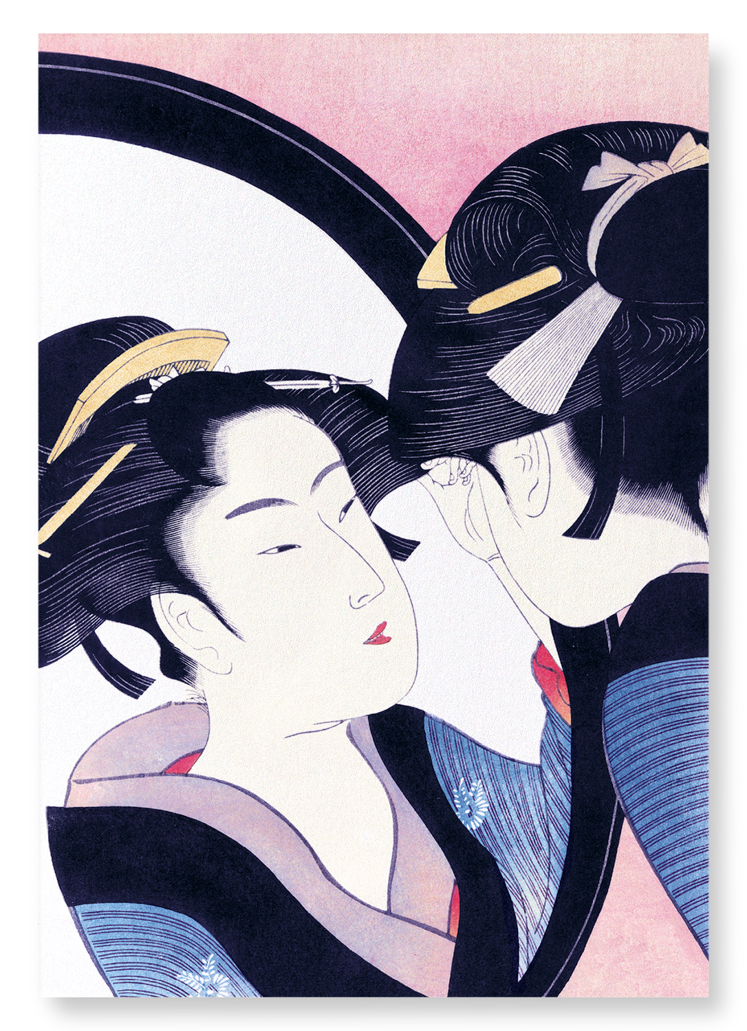 CHECKING HER MAKEUP: Japanese Art Print