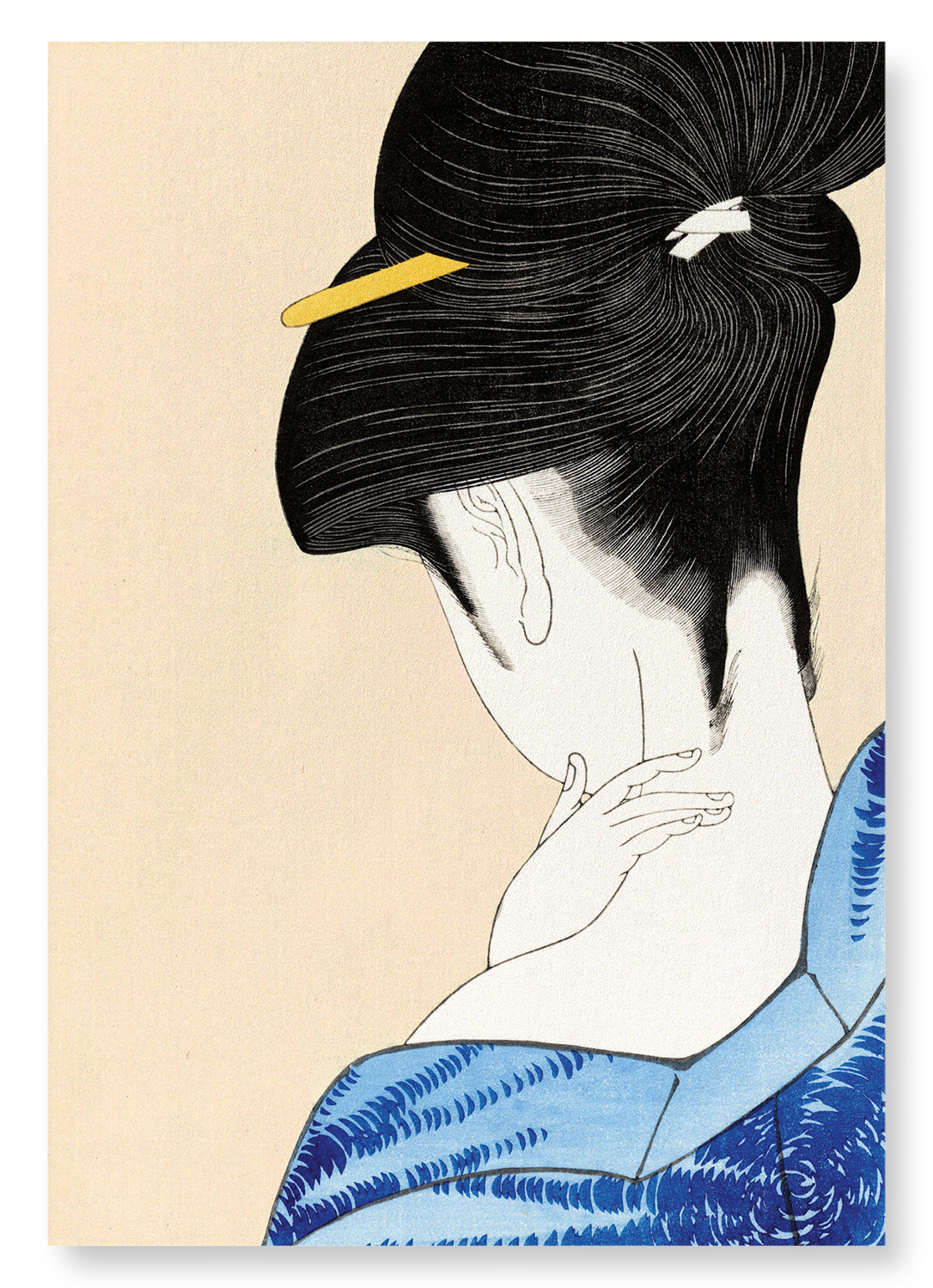 BEAUTY IN FRONT OF A MIRROR: Japanese Art Print