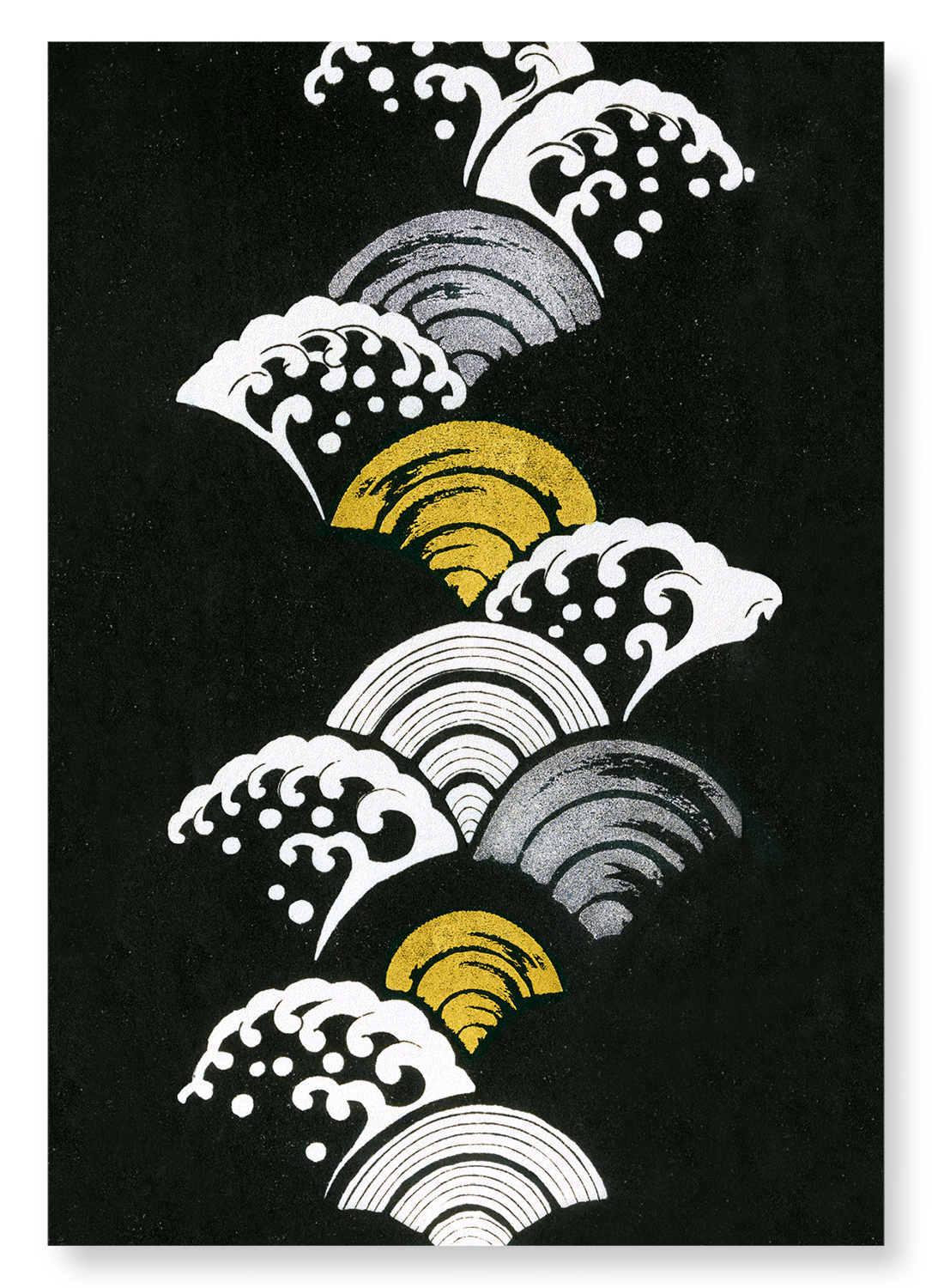 A LINE OF WAVES: Japanese Art Print