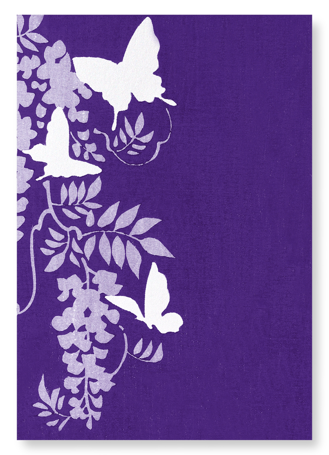 BUTTERFLIES AND WISTERIA: Japanese Art Print