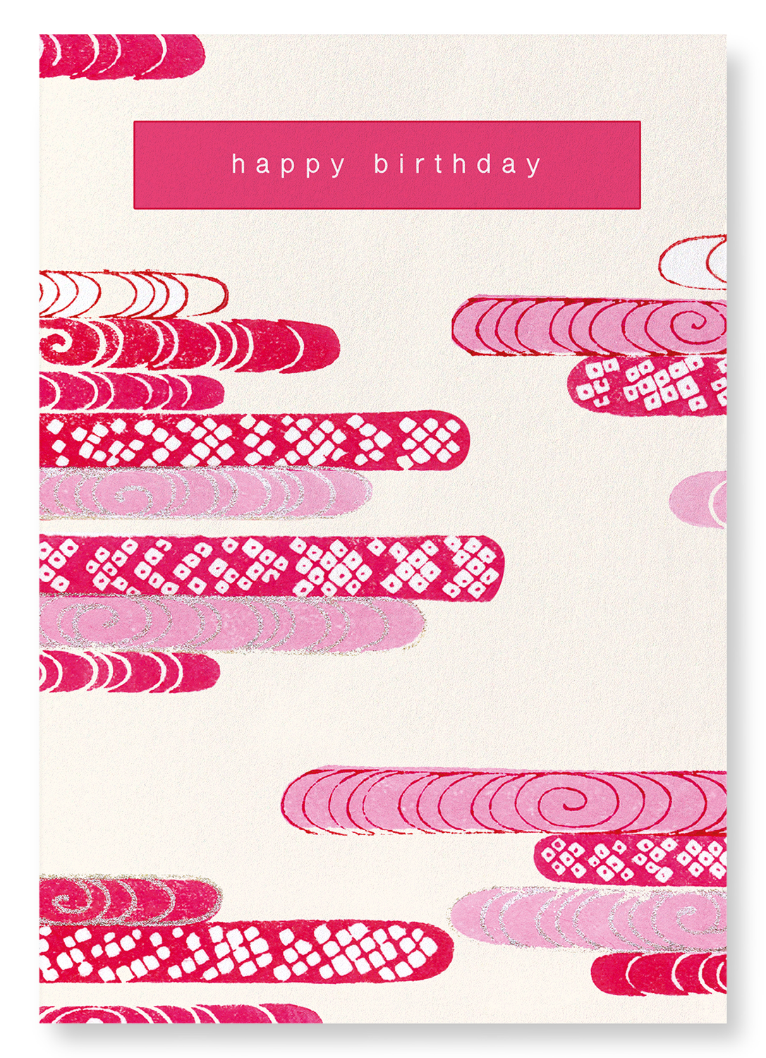 PINK WAVES OF BIRTHDAY WISHES: Japanese Art Print