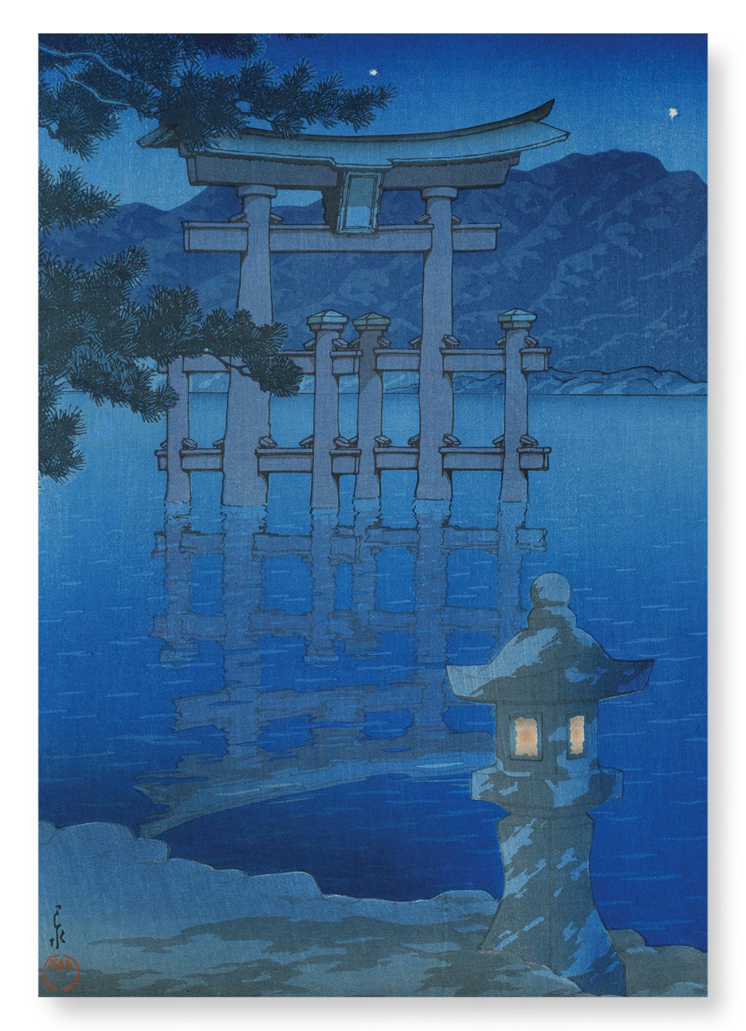 STARRY NIGHT OF MIYAJIMA: Japanese Art Print