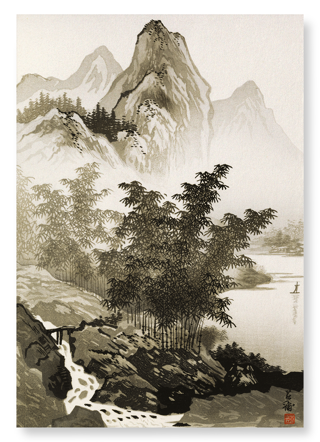 ZEN BAMBOO GROVE: Japanese Art Print