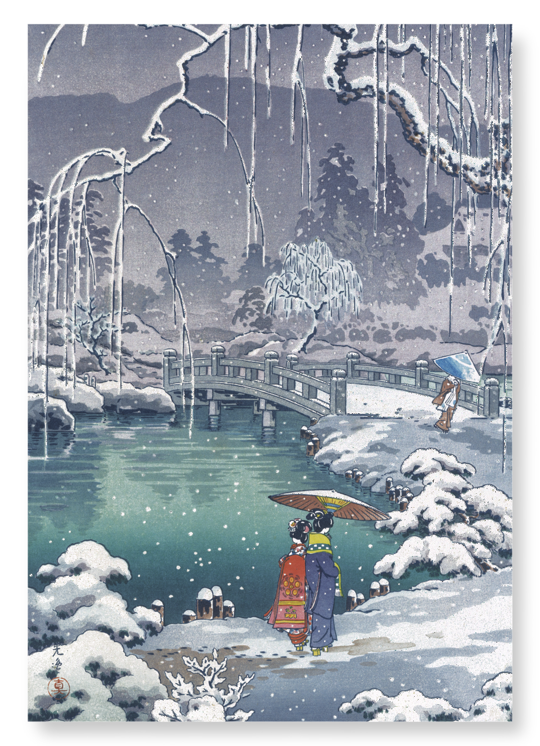 WINTER WILLOWS (1937): Japanese Art Print