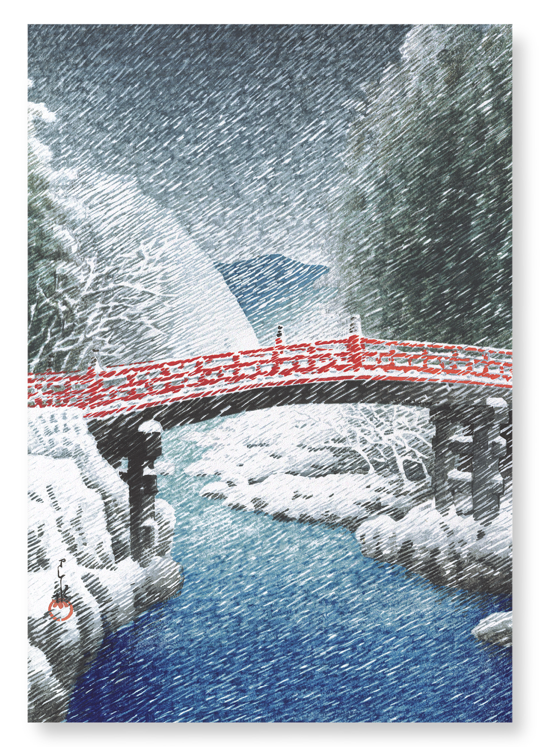 NIKKO IN SNOW: Japanese Art Print