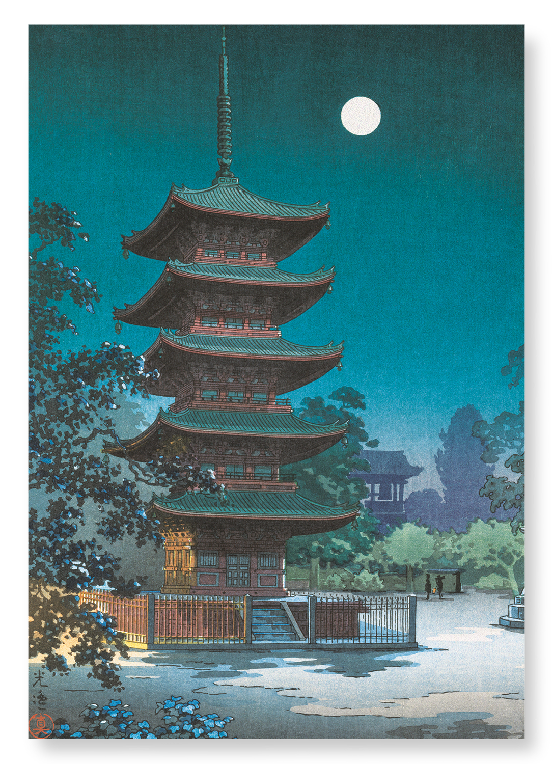 ASAKUSA KINRYUZAN TEMPLE (1938): Japanese Art Print