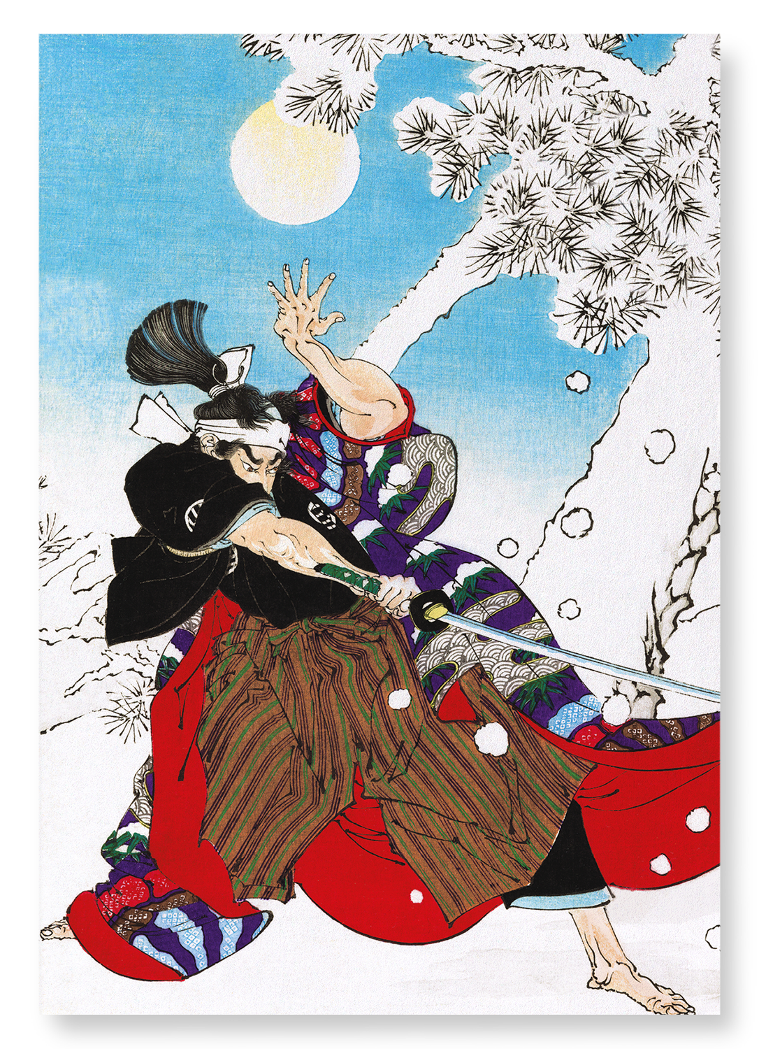 KOBAYASHI IN THE SNOW: Japanese Art Print