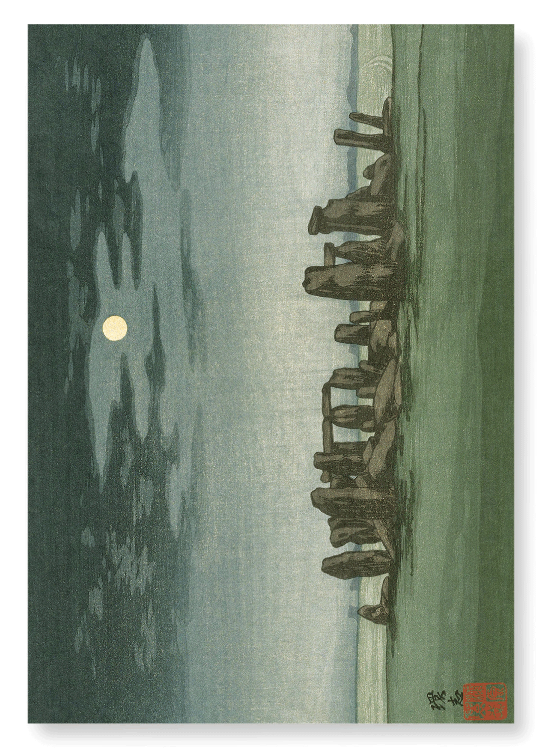 STONEHENGE MOONLIGHT (C.1915): Japanese Art Print