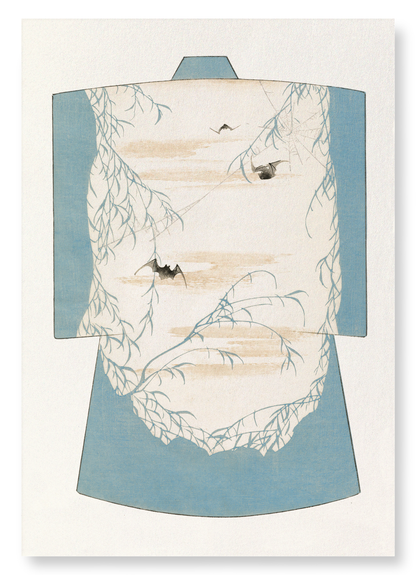 KIMONO OF BATS AND SPIDER WEB (1899): Japanese Art Print