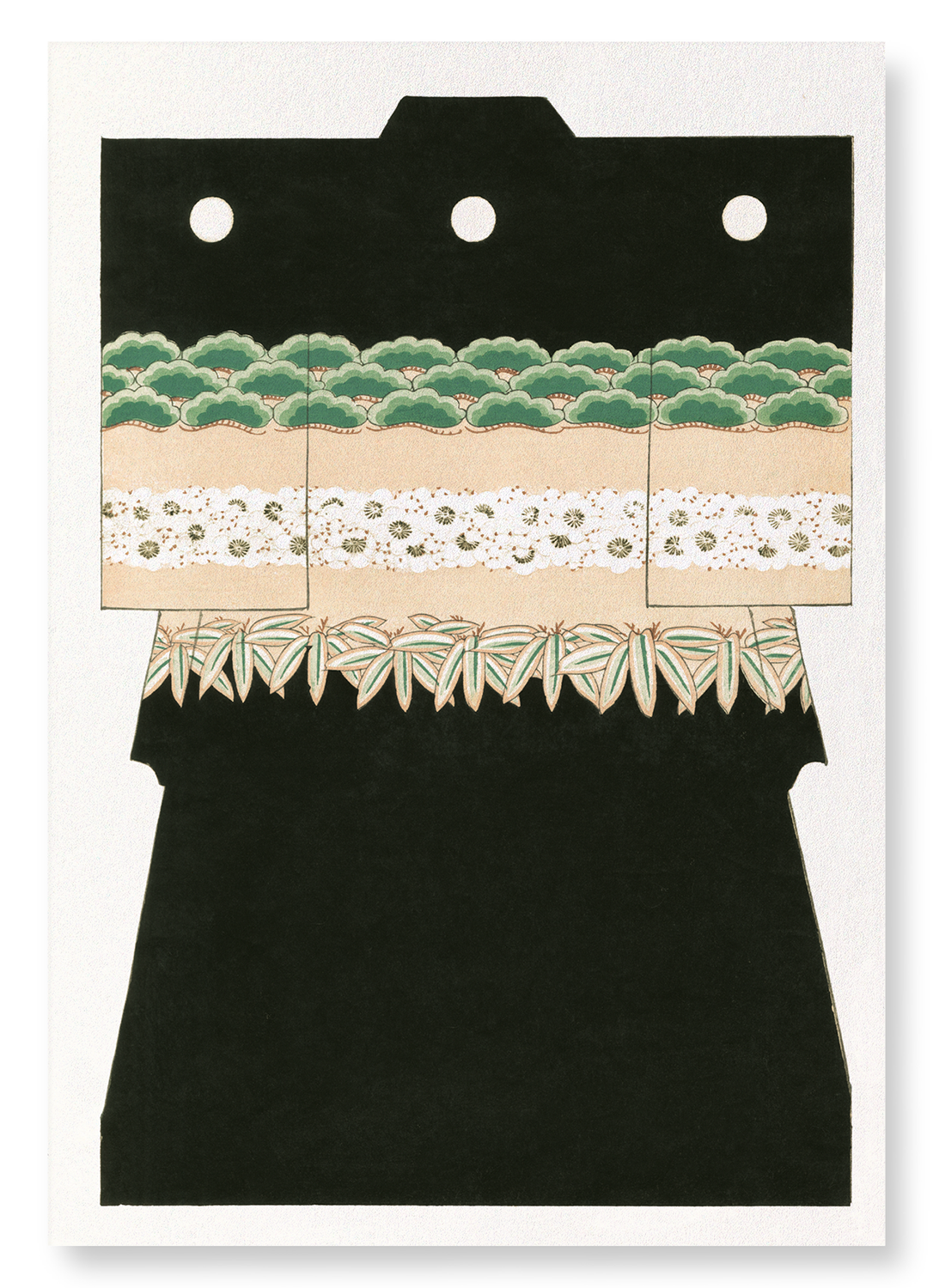 KIMONO OF PINE, BAMBOO, AND PLUM (1899): Japanese Art Print
