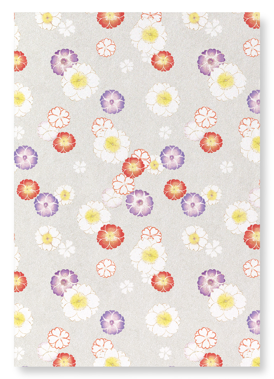 CHERRY BLOSSOMS ON SILVER: Japanese Art Print