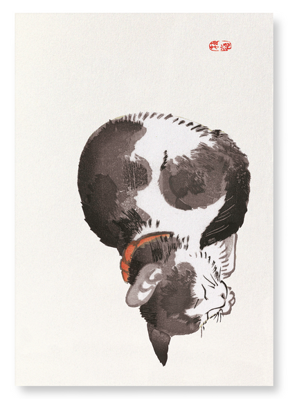 SLEEPING CAT: Japanese Art Print