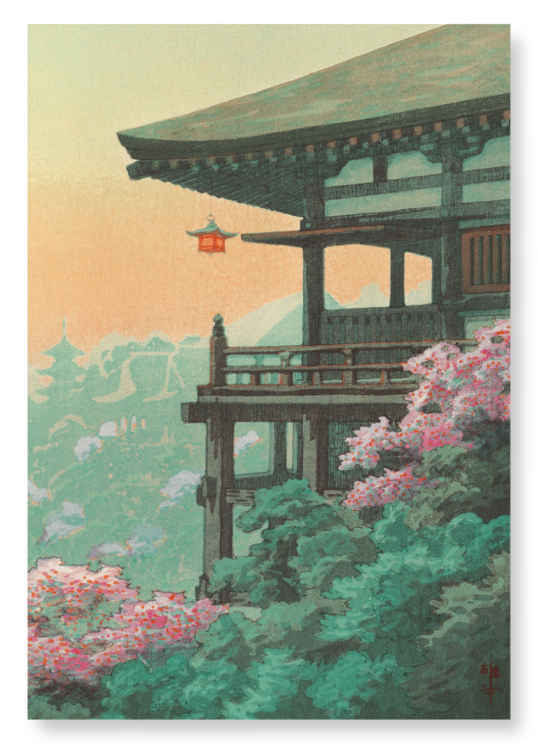 KIYOMIZU TEMPLE (1930): Japanese Art Print
