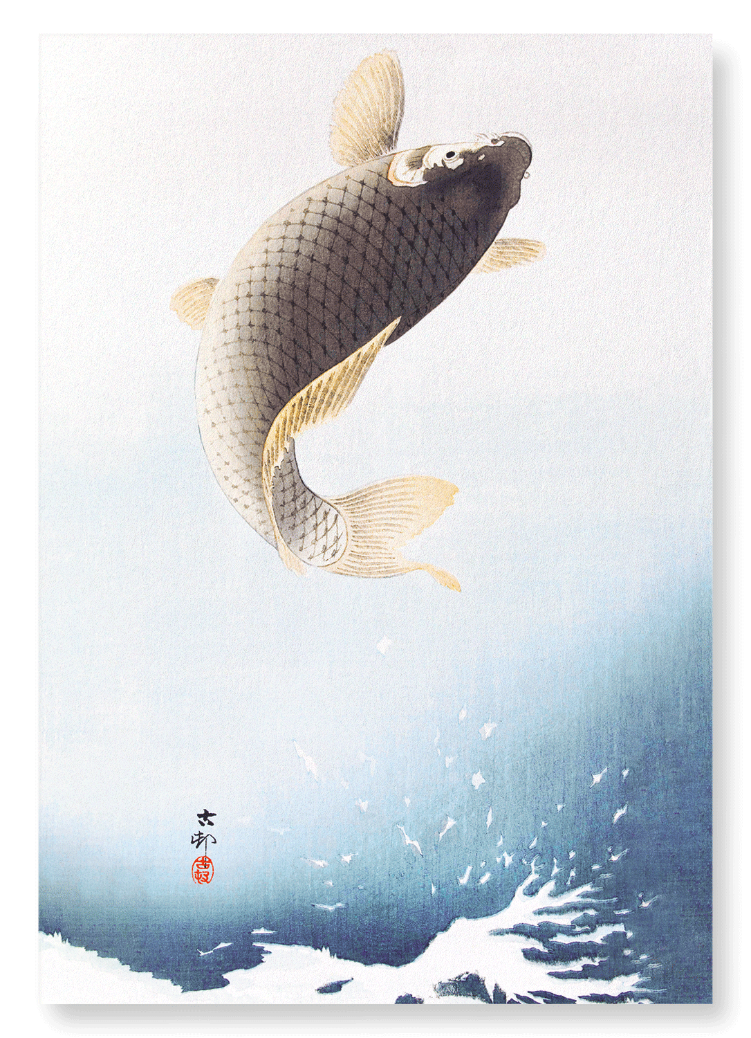 JUMPING CARP: Japanese Art Print