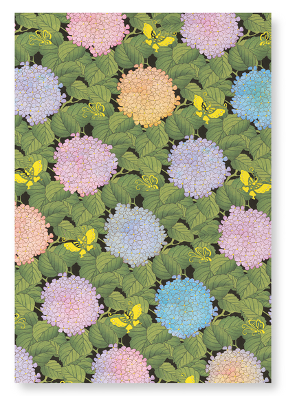 HYDRANGEA AND BUTTERFLIES (1897): Pattern Art Print