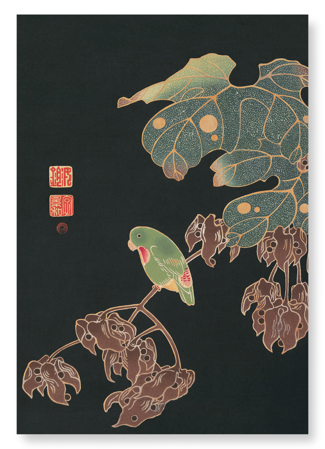 PAROQUET (C.1900): Japanese Art Print