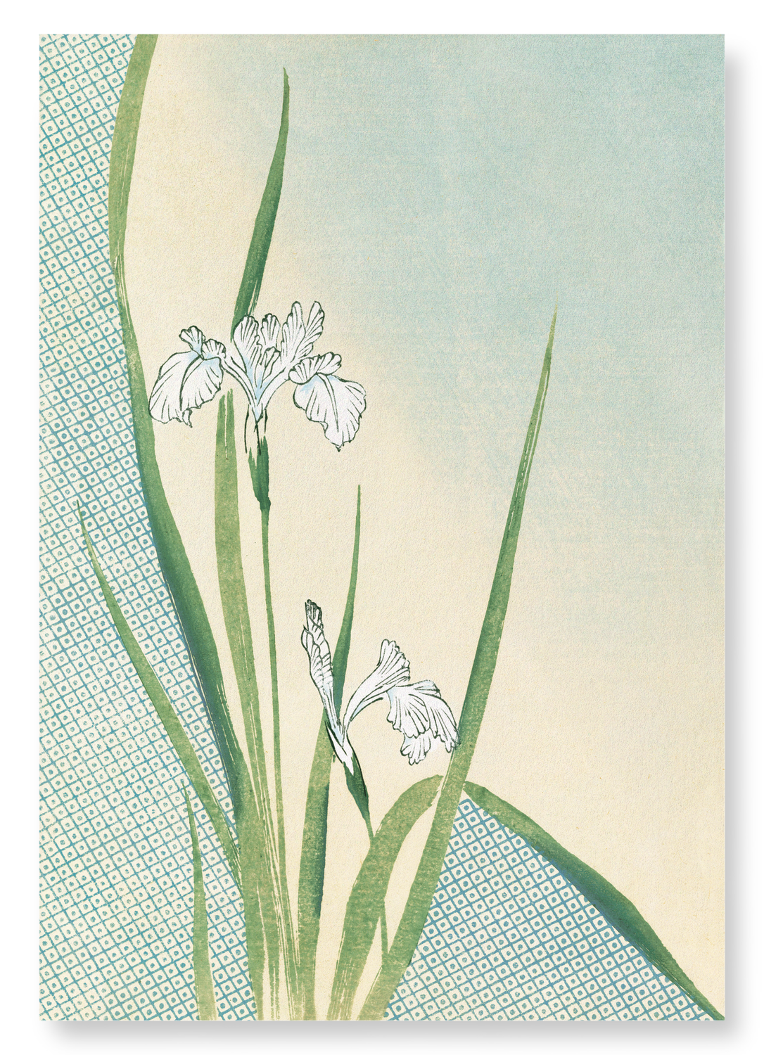 KIMONO HEM - IRISES (1899): Japanese Art Print