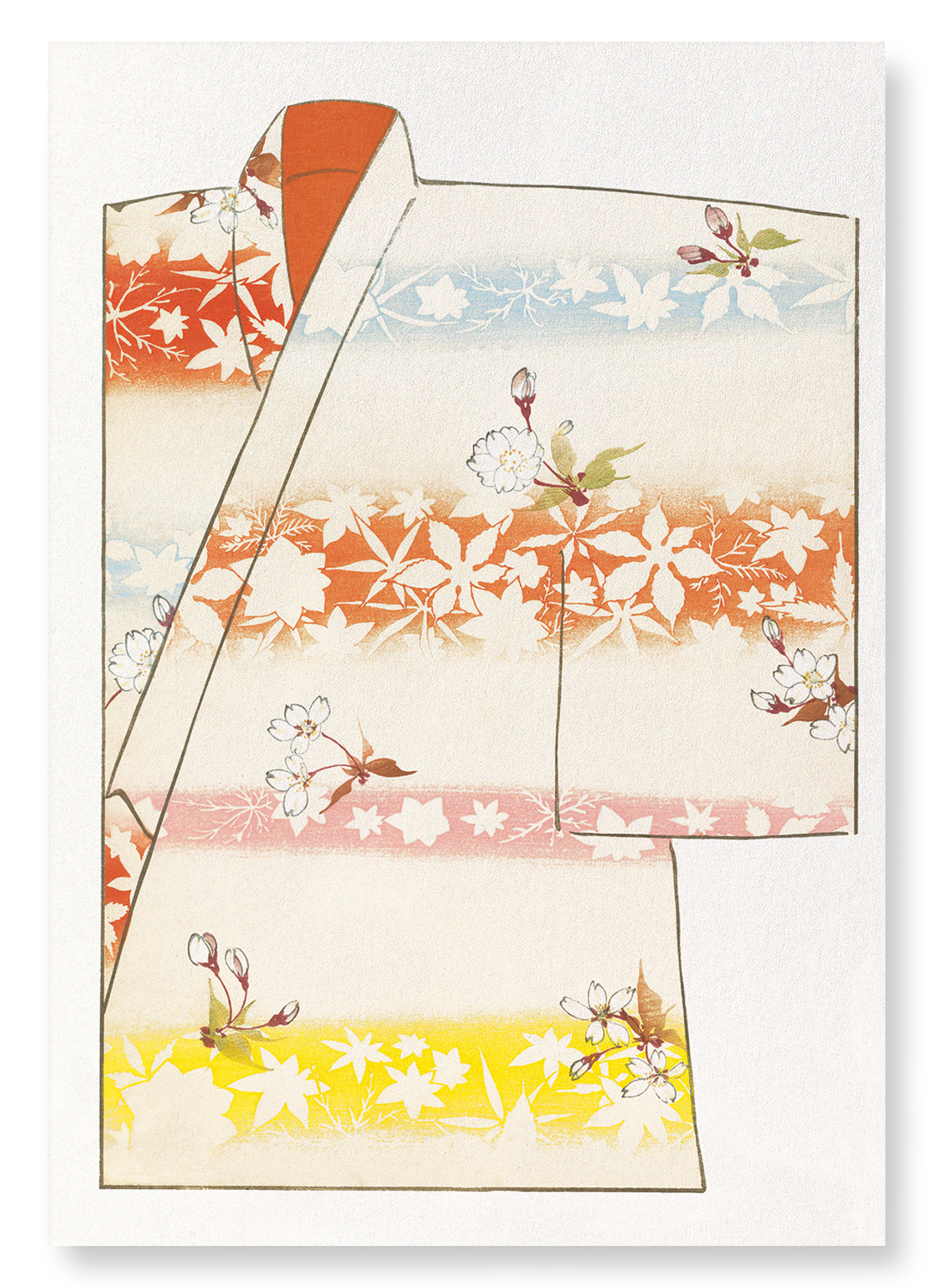 KIMONO OF SPRING AND AUTUMN (1899): Japanese Art Print