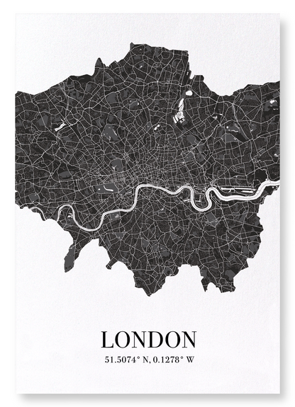 LONDON CUTOUT: Map Cutout Art Print
