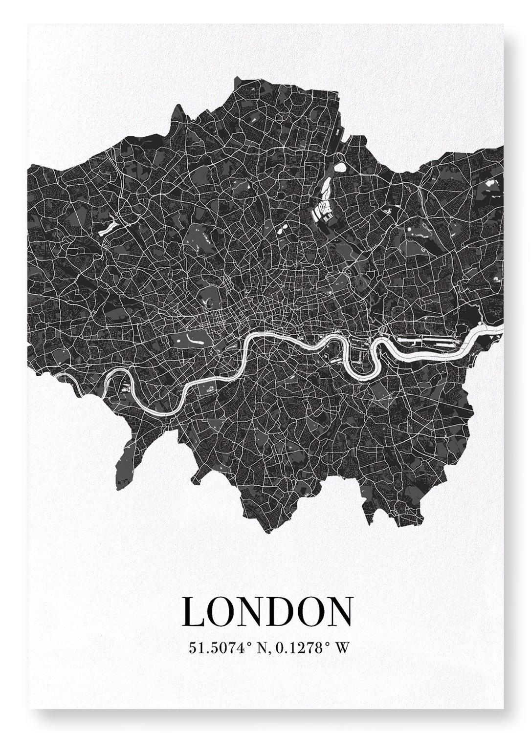 LONDON CUTOUT: Map Cutout Art Print