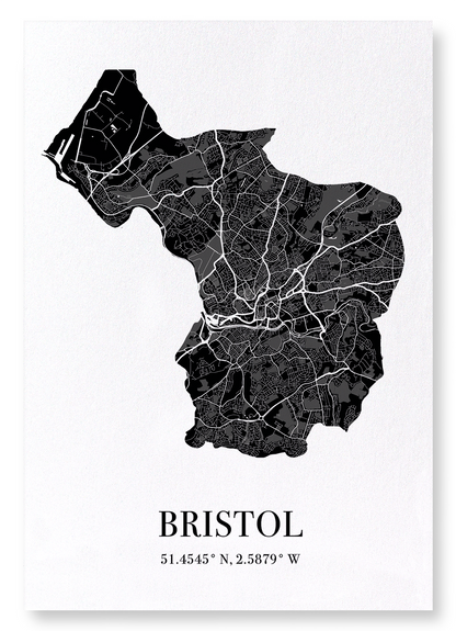 BRISTOL CUTOUT: Map Cutout Art Print