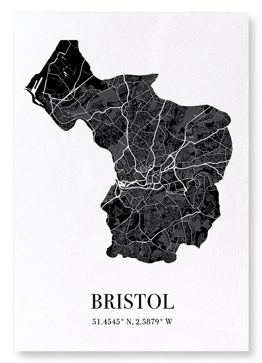 BRISTOL CUTOUT: Map Cutout Art Print
