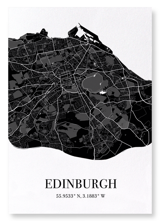EDINBURGH CUTOUT: Map Cutout Art Print