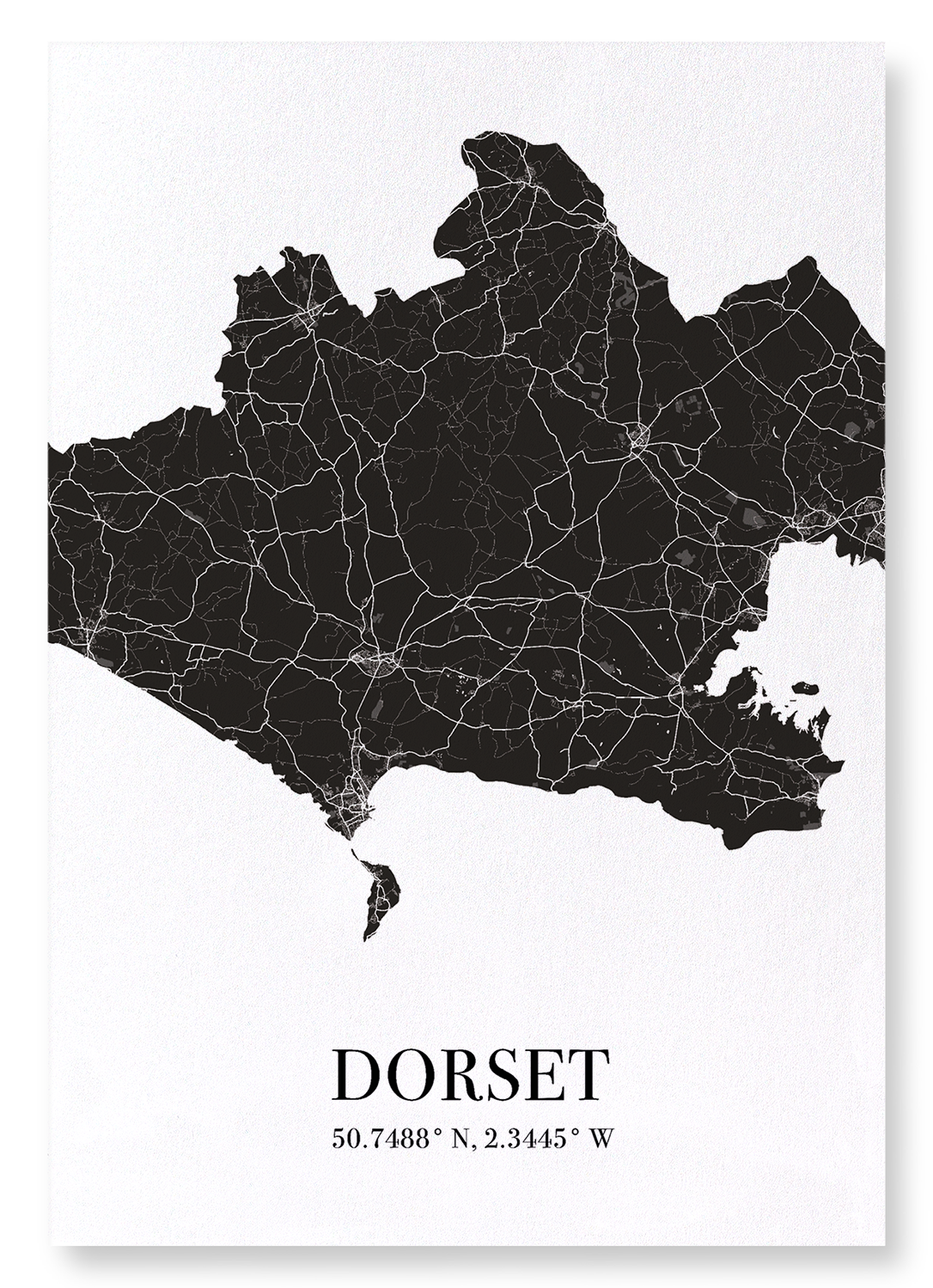 DORSET CUTOUT: Map Cutout Art Print