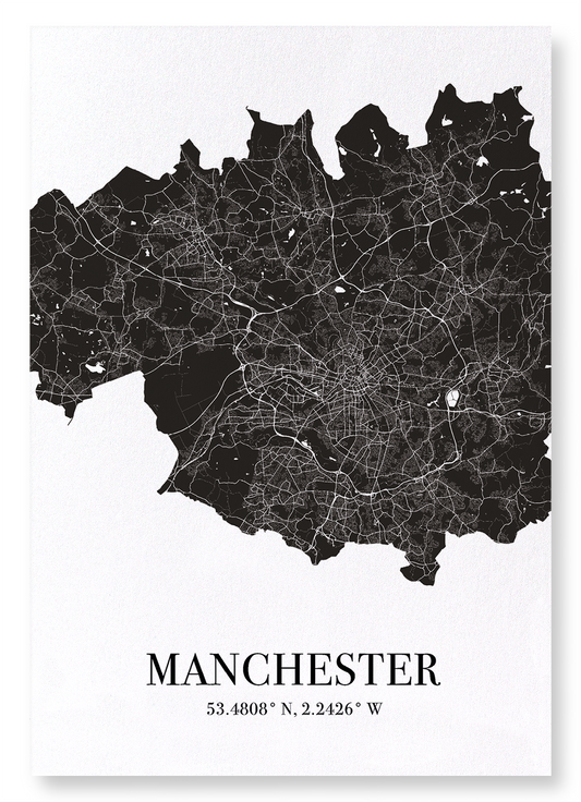 MANCHESTER CUTOUT: Map Cutout Art Print